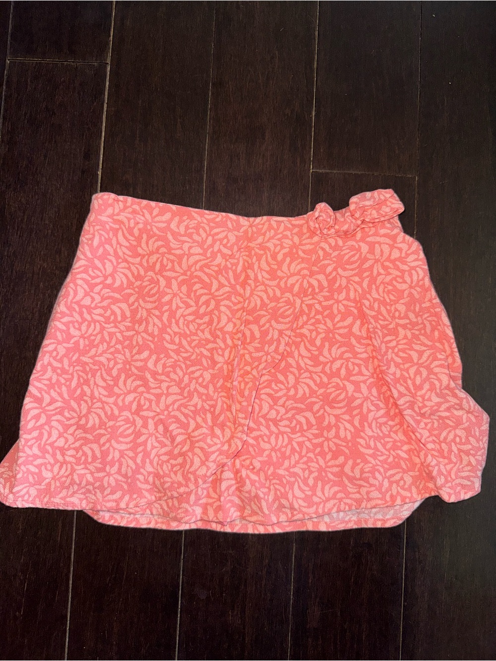 Girls Coral printed skort